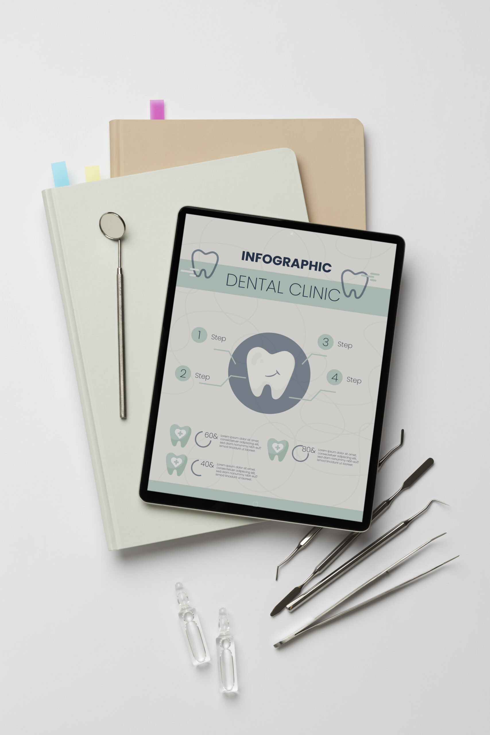 top-view-career-guidance-items-dentists